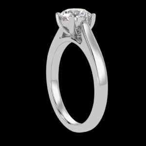 Wedding Round Solitaire Diamond Ring Made In 18 / 14 / 10 KT Gold Studded With Certified Lab Diamonds For Anniversary And Wedding Gift