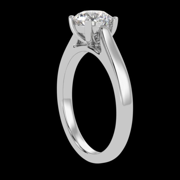 Wedding Round Solitaire Diamond Ring Made In 18 / 14 / 10 KT Gold Studded With Certified Lab Diamonds For Anniversary And Wedding Gift
