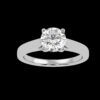 Wedding Round Solitaire Diamond Ring Made In 18 / 14 / 10 KT Gold Studded With Certified Lab Diamonds For Anniversary And Wedding Gift