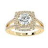 Elegant Round Diamond Wedding Ring Made In 18 / 14 / 10 KT Gold Embellished With Certified Lab Diamonds For Wedding And Anniversary Gift