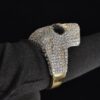 Luxury Iced Out Skull Ring Made In 18/14/10 KT Gold Embellished With Shinny Moissanite Diamonds For Birthday And Memorial Gift Unisex Ring