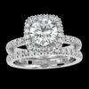 Halo Style Round Diamond Ring Made In 18 / 14 / 10 KT Gold Embellished With Certified Lab Diamonds For The Anniversary And Wedding Gift