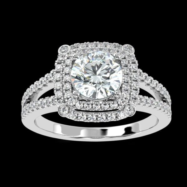 Round Solitaire Diamond Ring Made In 18 / 14 / 10 KT Gold Embellished With Certified Lab Diamonds For Wedding And Anniversary Gift For Her