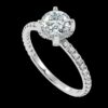 Beautiful Solitaire Wedding Diamond Ring Made In 18 / 14 / 10 KT Gold Embellished With Certified Lab Diamonds For The Anniversary Gift