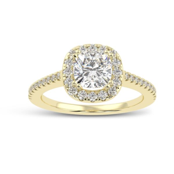 Eternity Elegance Round Solitaire Diamond Ring Made In 18/14/10 KT Gold Studded With Certified Lab Diamonds For Anniversary And Wedding Gift