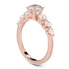 Unique Style Round Diamond Ring Made In 18 / 14 / 10KT Gold Embellished With Certified Lab Diamond For Wedding And Anniversary Gift For Her