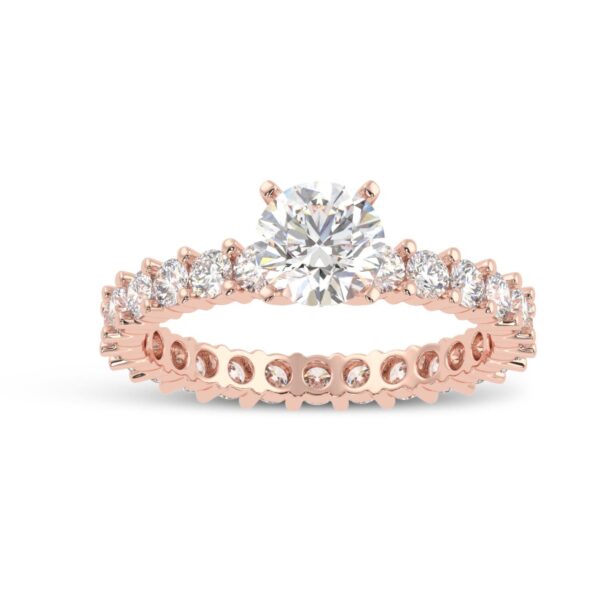 Beautiful Round Diamond Ring Made In 18 / 14 / 10KT Gold Embellished With Certified Lab Diamond For The Wedding And Anniversary Gift For Her