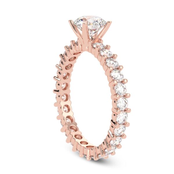 Beautiful Round Diamond Ring Made In 18 / 14 / 10KT Gold Embellished With Certified Lab Diamond For The Wedding And Anniversary Gift For Her