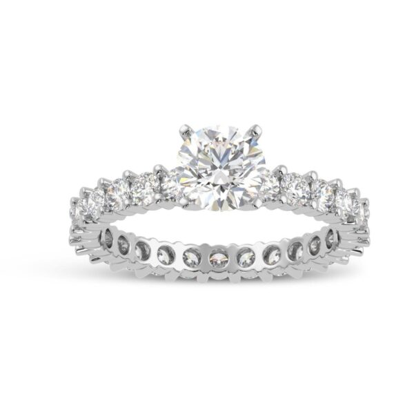 Beautiful Round Diamond Ring Made In 18 / 14 / 10KT Gold Embellished With Certified Lab Diamond For The Wedding And Anniversary Gift For Her