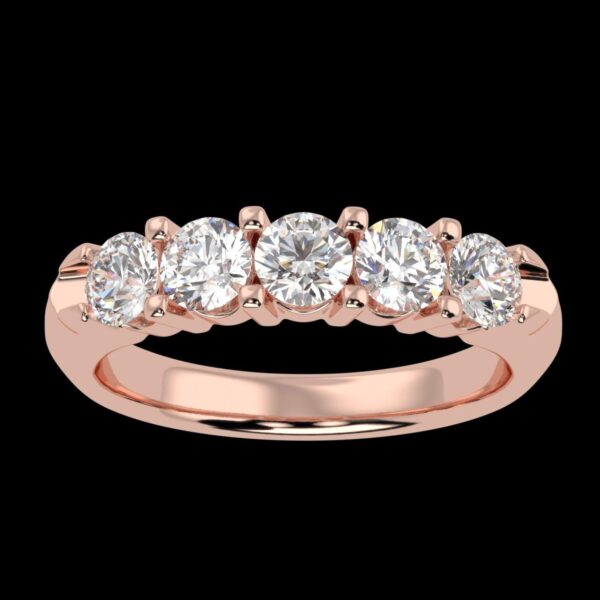 Unique Style Round Diamond Ring Made In 18 / 14 / 10 KT Gold Embellished With Certified Lab Diamond For Wedding And Anniversary Gift For Her