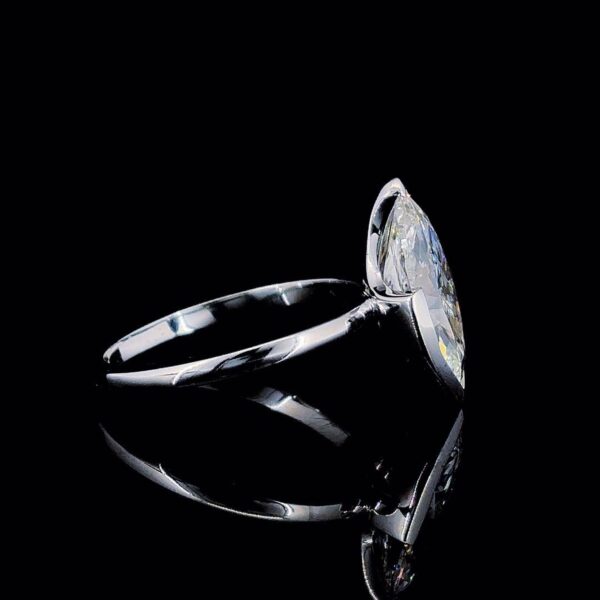 Unique Setting Marquise Diamond Ring Made In 18 / 14 / 10KT Gold Embellished With Certified Lab Diamonds For Anniversary And Wedding Gift