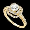 Round Diamond Wedding Ring Made In 18/14/10 KT Gold Embellished With Certified Lab Diamonds For The Anniversary And The Wedding Gift For Her