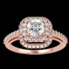 Round Diamond Wedding Ring Made In 18/14/10 KT Gold Embellished With Certified Lab Diamonds For The Anniversary And The Wedding Gift For Her