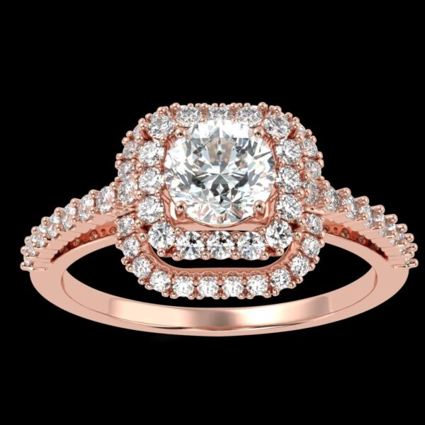 Round Diamond Wedding Ring Made In 18/14/10 KT Gold Embellished With Certified Lab Diamonds For The Anniversary And The Wedding Gift For Her