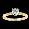 Eternity Elegance Round Diamond Solitaire Ring Made In 18/14/10 KT Gold Studded With Certified Lab Diamonds For Wedding And Anniversary Gift