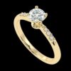 Eternity Elegance Round Diamond Solitaire Ring Made In 18/14/10 KT Gold Studded With Certified Lab Diamonds For Wedding And Anniversary Gift