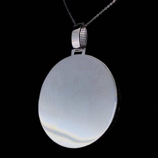 Iced Out Any Single Letter In Center Pendant Made In 925 Sterling Silver Embellished With Shinny Moissanite Diamonds For The Birthday Gift