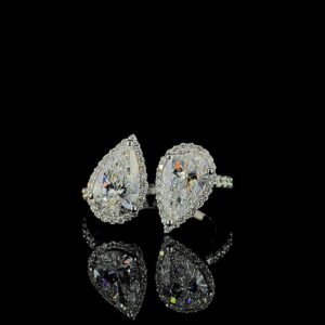 Beautiful Pear Diamond Ring Made In 18 / 14 / 10 KT Gold Embellished With Certified Lab Diamonds For Wedding And Anniversary Gift For Her