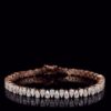 Iced Out Pear Diamond Bracelet Made In 18 / 14 / 10 KT Gold Embellished With Shinny Moissanite Diamond For The Birthday And Anniversary Gift