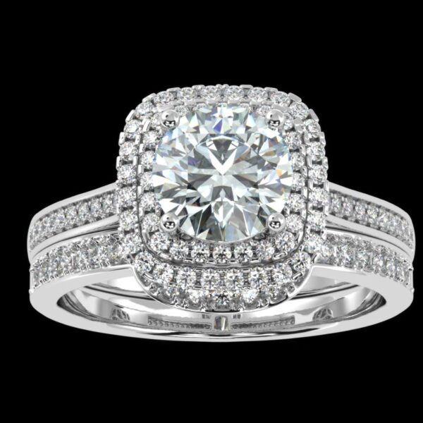 Solitaire Round Halo Ring Made In 18 / 14 / 10 KT Gold Embellished With Certified Lab Diamond For The Wedding And Anniversary Gift For Her