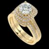 Solitaire Round Halo Ring Made In 18 / 14 / 10 KT Gold Embellished With Certified Lab Diamond For The Wedding And Anniversary Gift For Her