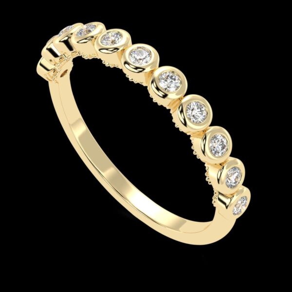 Wedding Round Diamond Ring Made In 18 / 14 / 10 KT Gold Embellished With Certified Lab Diamonds For The Wedding And Wedding Anniversary Gift