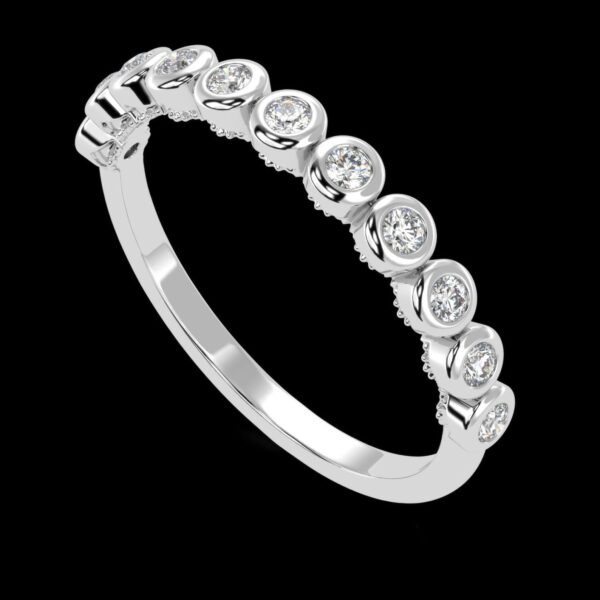 Wedding Round Diamond Ring Made In 18 / 14 / 10 KT Gold Embellished With Certified Lab Diamonds For The Wedding And Wedding Anniversary Gift