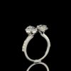 Beautiful Pear Diamond Ring Made In 18 / 14 / 10 KT Gold Embellished With Shinny Moissanite Diamond For Wedding And Anniversary Gift For Her