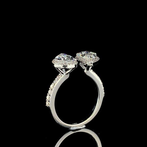 Beautiful Pear Diamond Ring Made In 18 / 14 / 10 KT Gold Embellished With Shinny Moissanite Diamond For Wedding And Anniversary Gift For Her