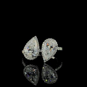 Beautiful Pear Diamond Ring Made In 18 / 14 / 10 KT Gold Embellished With Shinny Moissanite Diamond For Wedding And Anniversary Gift For Her