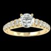 Elegant Round Diamond Wedding Ring Made In 18 / 14 / 10 KT Gold Embellished With Certified Lab Diamonds For The Wedding And Anniversary Gift