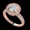 Elegant Round Diamond Ring Made In 18 / 14 / 10 KT Gold Embellished With Certified Lab Diamonds For The Wedding And Anniversary Gift For Her