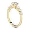 Unique Style Round Diamond Ring Made In 18/14/10 KT Gold Embellished With Certified Lab Diamond For The Wedding And Anniversary Gift For Her