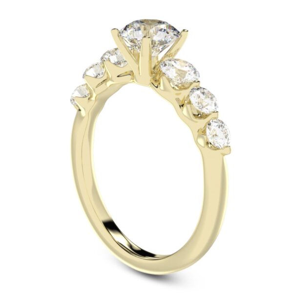 Unique Style Round Diamond Ring Made In 18/14/10 KT Gold Embellished With Certified Lab Diamond For The Wedding And Anniversary Gift For Her