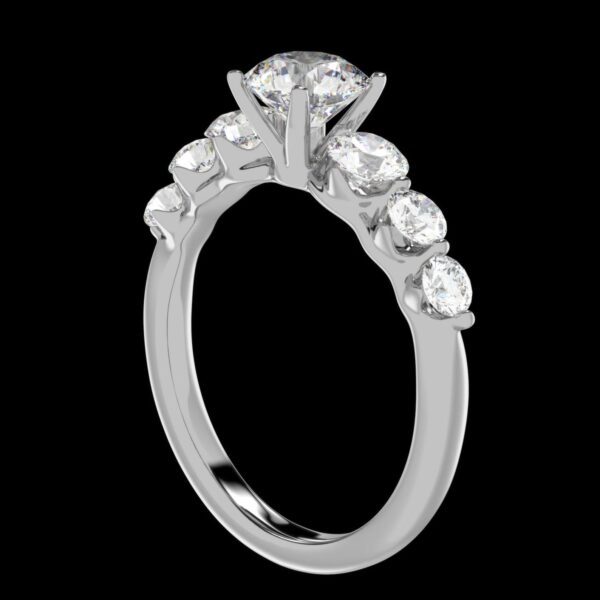 Unique Style Round Diamond Ring Made In 18/14/10 KT Gold Embellished With Certified Lab Diamond For The Wedding And Anniversary Gift For Her