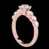Unique Style Round Diamond Ring Made In 18/14/10 KT Gold Embellished With Certified Lab Diamond For The Wedding And Anniversary Gift For Her