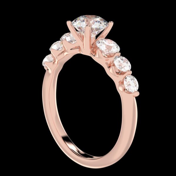 Unique Style Round Diamond Ring Made In 18/14/10 KT Gold Embellished With Certified Lab Diamond For The Wedding And Anniversary Gift For Her