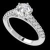 Round Solitaire Diamond Ring Made In 18 / 14 / 10 KT Gold Embellished With Certified Lab Diamonds For Wedding And Anniversary Gift For Her