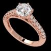 Round Solitaire Diamond Ring Made In 18 / 14 / 10 KT Gold Embellished With Certified Lab Diamonds For Wedding And Anniversary Gift For Her