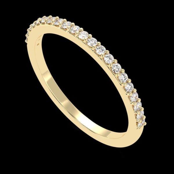 Round Diamond Wedding Ring Made In 18 / 14 / 10 KT Gold Embellished With Certified Lab Diamonds For The Wedding And Anniversary Gift For Her