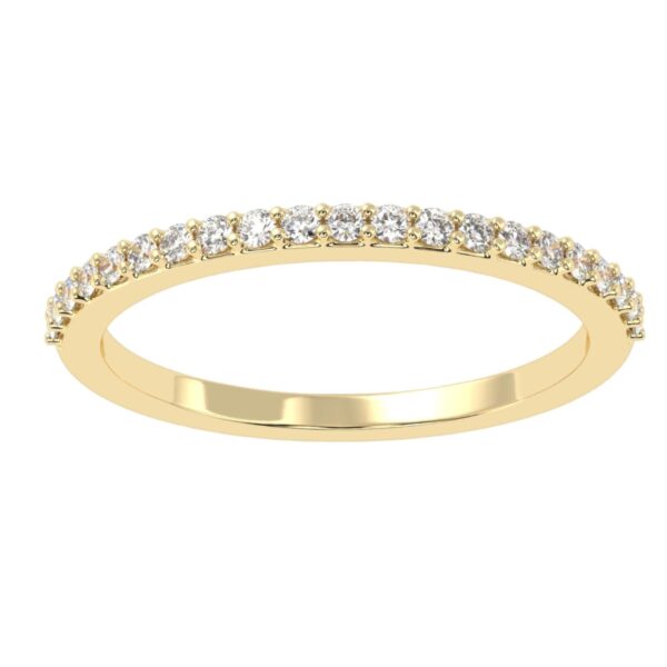 Round Diamond Wedding Ring Made In 18 / 14 / 10 KT Gold Embellished With Certified Lab Diamonds For The Wedding And Anniversary Gift For Her