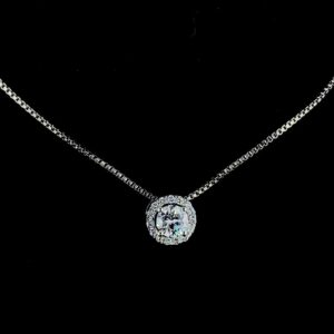 Round Solitaire Diamond Pendant Made In 18 / 14 / 10 KT Gold Embellished With Certified Lab Diamonds For The Birthday And Anniversary Gift