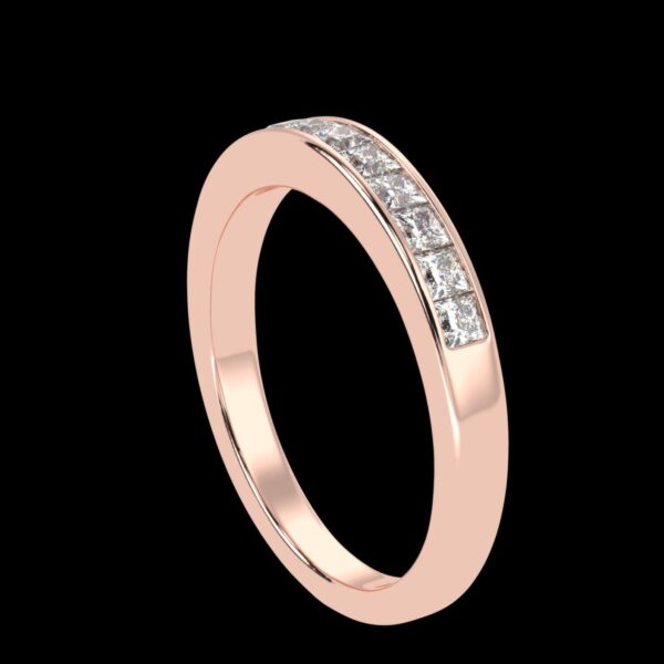 Eternity Elegance Round Diamond Ring Made In 18/14/10 KT Gold Studded With Shinny Moissanite Diamonds For The Wedding And Anniversary Gift