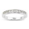 Eternity Elegance Round Diamond Ring Made In 18/14/10 KT Gold Studded With Shinny Moissanite Diamonds For The Wedding And Anniversary Gift