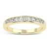 Eternity Elegance Round Diamond Ring Made In 18/14/10 KT Gold Studded With Shinny Moissanite Diamonds For The Wedding And Anniversary Gift