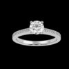 Round Solitaire Wedding Ring Made In 18 / 14 / 10 KT Gold Embellished With Shinny Moissanite Diamonds For The Wedding And Anniversary Gift