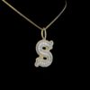 Any Initial Letter And Dual Letter Pendant Made In 18 / 14 / 10 KT Gold Embellished With Certified Lab Diamonds For The Birthday Gift