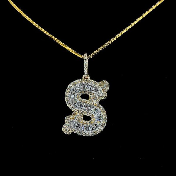 Any Initial Letter And Dual Letter Pendant Made In 18 / 14 / 10 KT Gold Embellished With Certified Lab Diamonds For The Birthday Gift