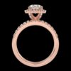 Halo Style Round Diamond Ring Made In 18 / 14 / 10 KT Gold Embellished With Certified Lab Diamonds For The Anniversary And Wedding Gift