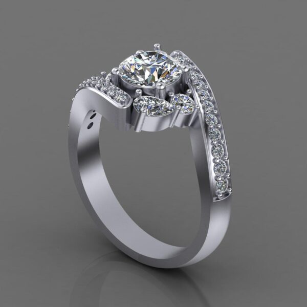 Eternity Elegance Round Diamond Ring Made In 18/14/10KT Gold Studded With Certified Lab Diamond For The Wedding And Anniversary Gift For Her